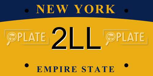 2LL New York License Plate