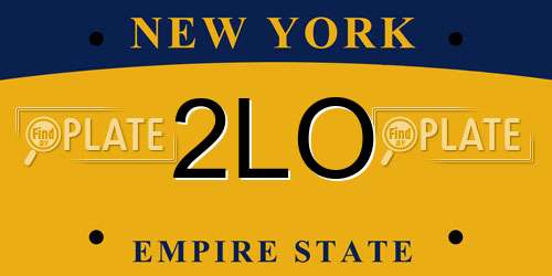 2LO New York License Plate