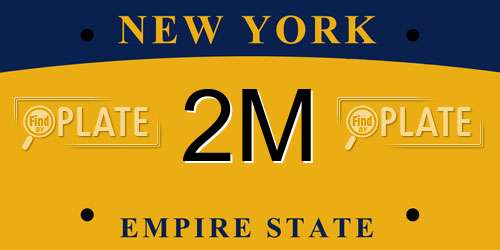 2M New York License Plate