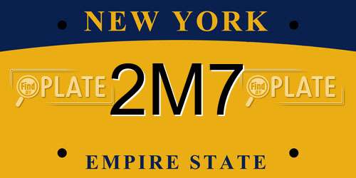 2M7 New York License Plate