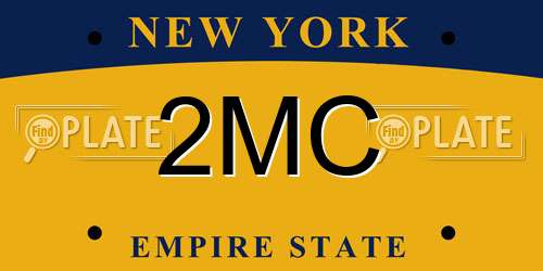 2MC New York License Plate
