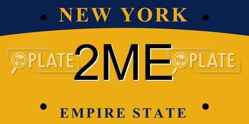 2ME New York License Plate