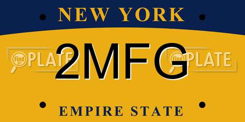 2MFG New York License Plate