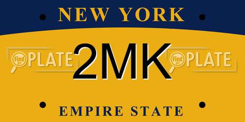 2MK New York License Plate