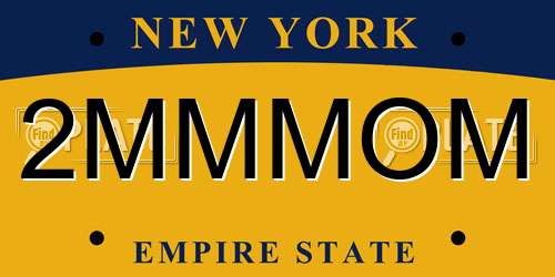 2MMMOM New York License Plate