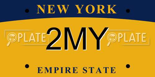 2MY New York License Plate