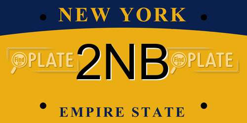 2NB New York License Plate