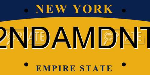 2NDAMDNT New York License Plate