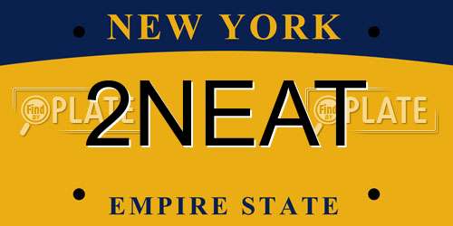 2NEAT New York License Plate