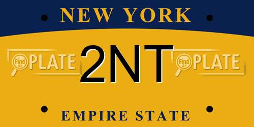 2NT New York License Plate