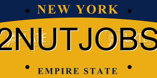 2NUTJOBS New York License Plate
