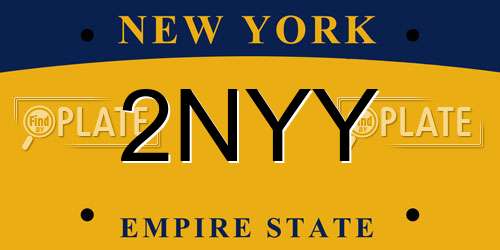 2NYY New York License Plate