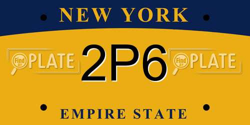2P6 New York License Plate