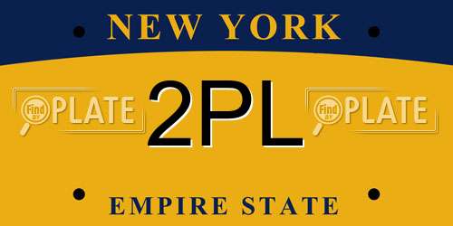 2PL New York License Plate