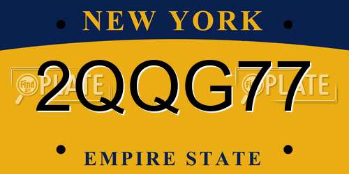 2QQG77 New York License Plate