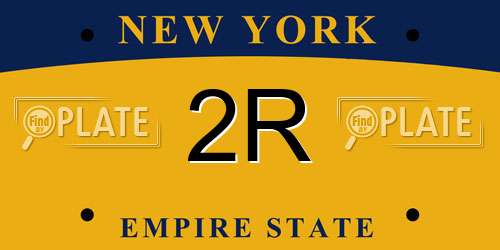 2R New York License Plate