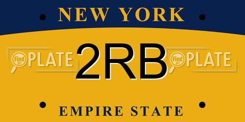2RB New York License Plate