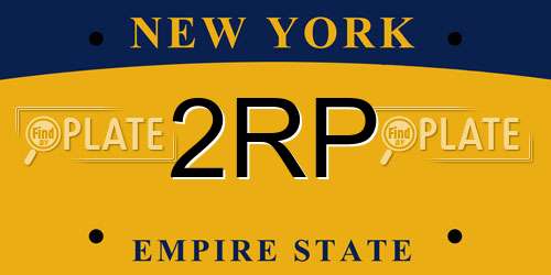 2RP New York License Plate