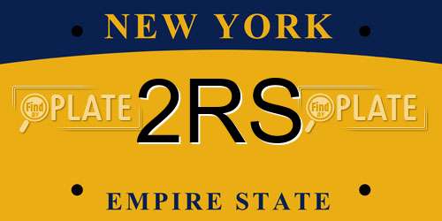 2RS New York License Plate