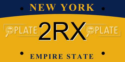 2RX New York License Plate