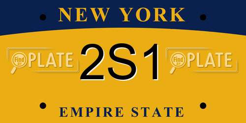 2S1 New York License Plate
