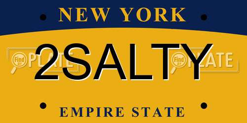 2SALTY New York License Plate