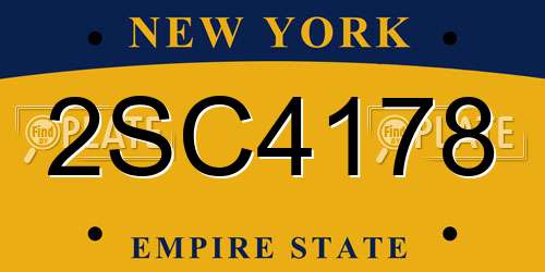 2SC4178 New York License Plate