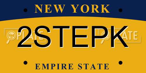2STEPK New York License Plate