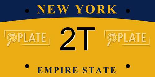 2T New York License Plate