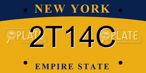 2T14C New York License Plate
