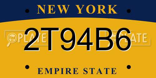 2T94B6 New York License Plate