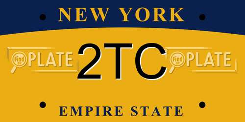 2TC New York License Plate