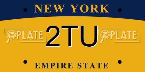 2TU New York License Plate