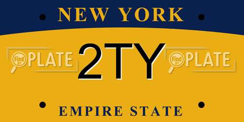2TY New York License Plate
