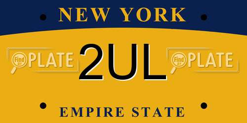 2UL New York License Plate