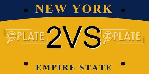 2VS New York License Plate