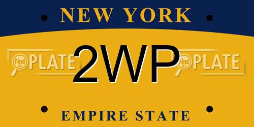 2WP New York License Plate