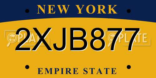 2XJB877 New York License Plate