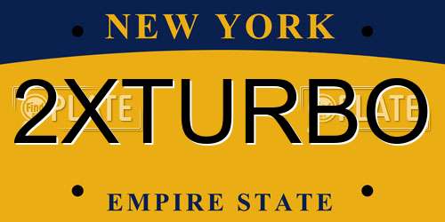 2XTURBO New York License Plate