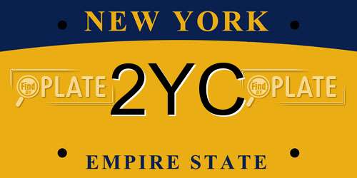 2YC New York License Plate