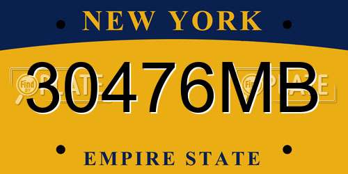 30476MB New York License Plate