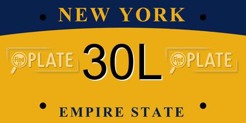 30L New York License Plate