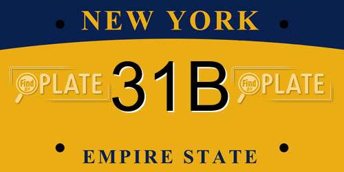 31B New York License Plate
