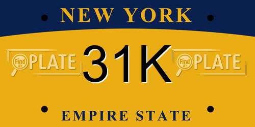 31K New York License Plate