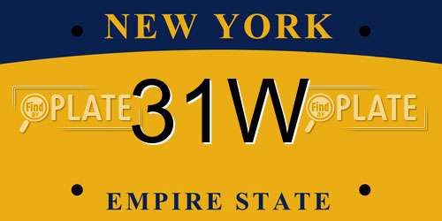 31W New York License Plate