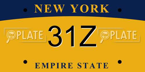 31Z New York License Plate