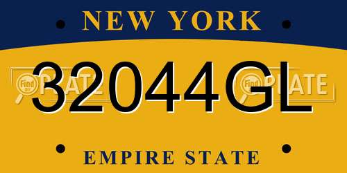 32044GL New York License Plate