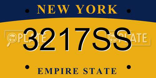 3217SS New York License Plate