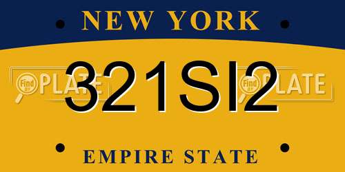 321SI2 New York License Plate