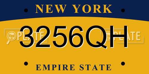 3256QH New York License Plate